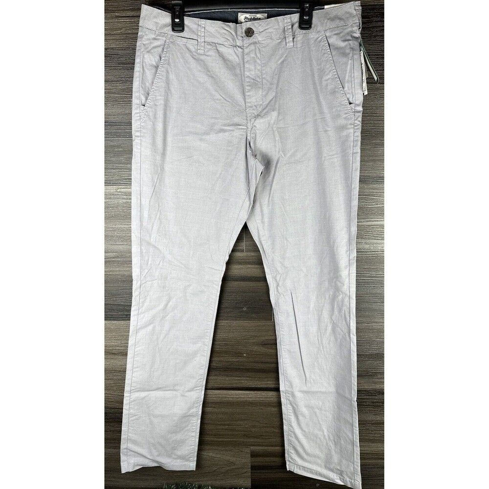 Flag & Anthem Mens Oakland Slim Chino Pants Gray Stretch - Sz‎ 36 x 34